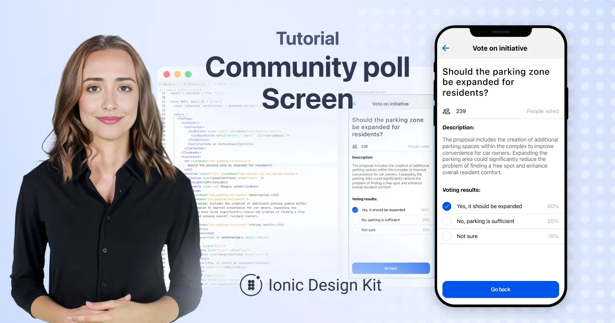 How to create a Community poll screen