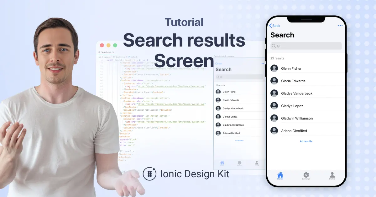How to create a Search screen