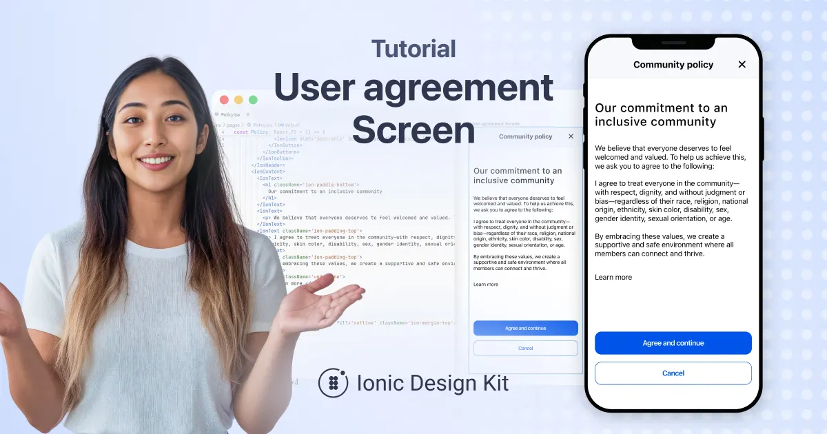 How to create a User agreement screen